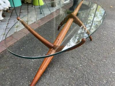 pierluigi Giordani Unusual Pierluigi Giordani style Sculptural Walnut Coffee Table Mid Century