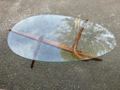 pierluigi Giordani Unusual Pierluigi Giordani style Sculptural Walnut Coffee Table Mid Century