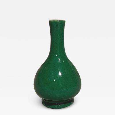 small green Japanese pottery vase Edo period