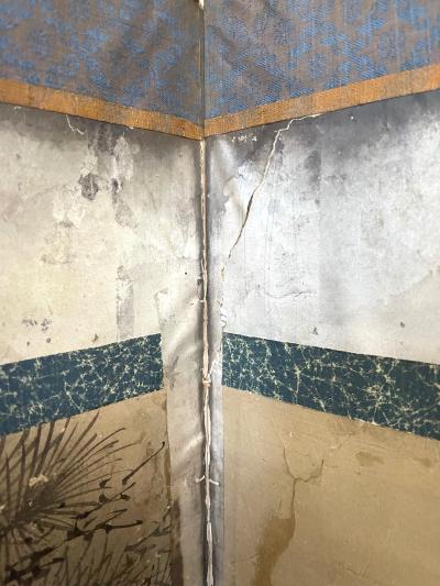 soga Shohaku Rare Japanese Floor Screen of Perched Eagles Soga Shohaku Edo period