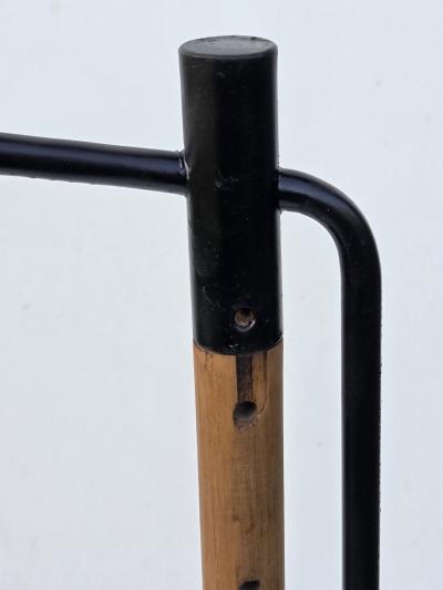 stadler neuwirth lamp company Stadler Neuwirth Adjustable Beech and Wrought Iron Floor Lamp circa 1951