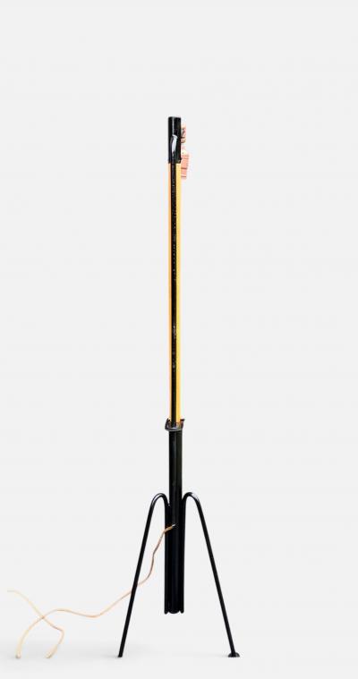 stadler neuwirth lamp company Stadler Neuwirth Adjustable Beech and Wrought Iron Floor Lamp circa 1951