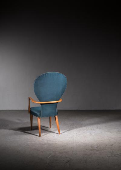 tor Wolfenstein Scandinavian Modern high back armchair