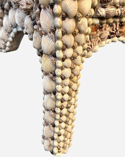 urved chest of drawers made from seashells France circa 1990