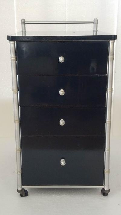 warren mcarthur furniture co A Warren McArthur Rolling Four Drawer Cabinet Rome New York C 1935