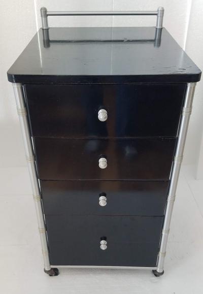 warren mcarthur furniture co A Warren McArthur Rolling Four Drawer Cabinet Rome New York C 1935