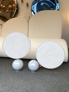  3 Luci Pair of Modular Marble Ball Lamps by 3 Luci Italy 1970s - 2301584