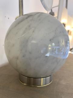  3 Luci Pair of Modular Marble Ball Lamps by 3 Luci Italy 1970s - 2301586