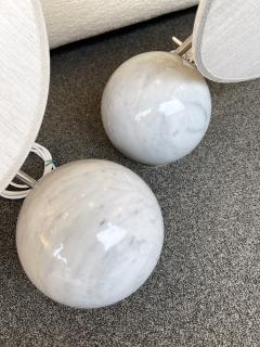  3 Luci Pair of Modular Marble Ball Lamps by 3 Luci Italy 1970s - 2301587