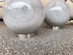  3 Luci Pair of Modular Marble Ball Lamps by 3 Luci Italy 1970s - 2301590