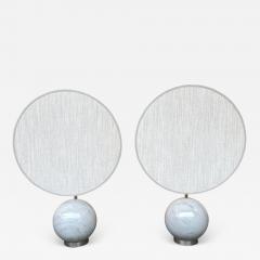  3 Luci Pair of Modular Marble Ball Lamps by 3 Luci Italy 1970s - 2308966