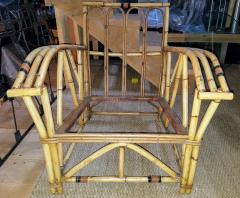  940s Bamboo Rattan Lounge Chair - 1555416