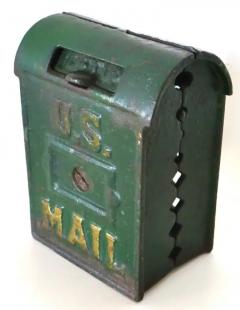  A C Williams Company Vintage Childrens Toy Savings Bank U S Mail American Circa 1920 - 3630895