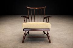  A Forma Decorativa Brazilian Modern Armchair in Imbuia Wood Cushion A Forma Decorativa - 4525052