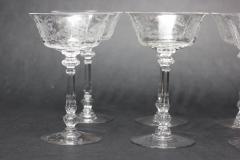  A H Heisey Glass Company Art Deco Crystal Champagne Tall Sherbet Orchid by HEISEY Set of 8 United States - 2053731