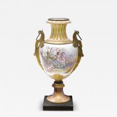  A Maglin Large Sevres Style Gilt Bronze Mounted Earthenware Vase Late 19th Century Maglin - 4297187