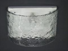  A V Mazzega 2 Pairs Italian Mid Century Modern Murano Venetian Ice Glass Sconces Mazzega - 4091277