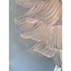  A V Mazzega Contemporary Murano Style Glass Sella Chandelier With Gold 24k Metal Frame - 4460703