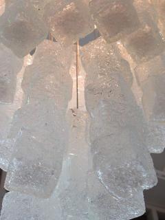  A V Mazzega Italian Modern Hand Blown Glass Ice Cube Chandelier Mazzega - 4702913