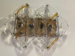  A V Mazzega Italian Modern Handblown Glass and Brass Wall Light Mazzega - 4641632