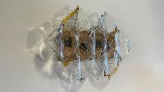  A V Mazzega Italian Modern Handblown Glass and Brass Wall Light Mazzega - 4641673