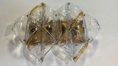  A V Mazzega Italian Modern Handblown Glass and Brass Wall Light Mazzega - 4641675