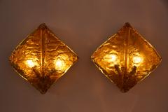  A V Mazzega Mazzega Amber Sconces - 203103