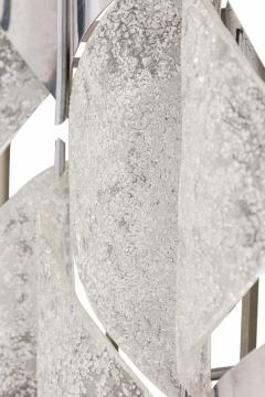  A V Mazzega Mazzega Italian Modern Handblown Glass Polished Stainless Steel Wall Light - 4163206