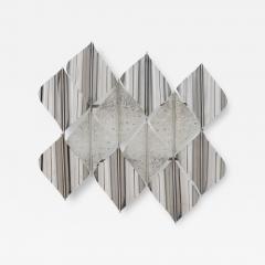  A V Mazzega Mazzega Italian Modern Handblown Glass Polished Stainless Steel Wall Light - 4178407