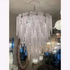  A V Mazzega Mazzega Murano Pulegoso Glass Stalactite Chandelier 1970s - 3888563