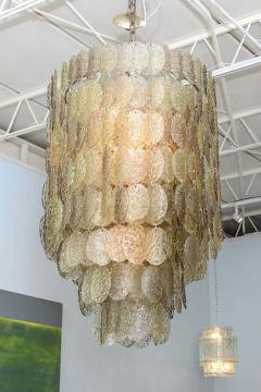  A V Mazzega Monumental Italian Modern Amber Glass Chandelier by Mazzega - 4702668