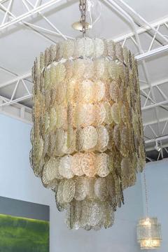  A V Mazzega Monumental Italian Modern Amber Glass Chandelier by Mazzega - 4702675