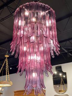  A V Mazzega Monumental a v Mazzega 3 Tier Lilac Murano Glass Chandelier - 4619939