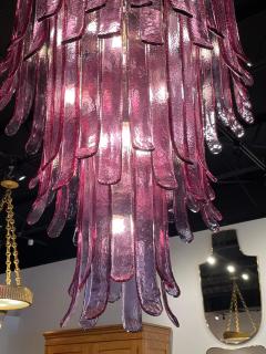  A V Mazzega Monumental a v Mazzega 3 Tier Lilac Murano Glass Chandelier - 4619967