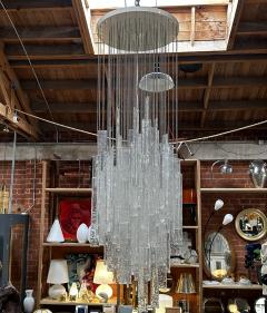  A V Mazzega Oversize Vintage Clear Murano Glass Elements Chandelier from 1970s By Mazzega - 2975504