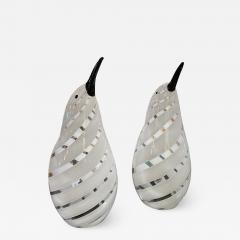  A V Mazzega Pair of 2 Penguins Murano Glass Table Lamp by MAZZEGA Italy 1980s - 1532203