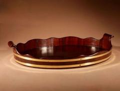  A Very Decorative and Useful Original Oval Mahogany Coopered Tray - 3264578