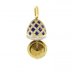  AARON BASHA Aaron Basha Sapphire and Diamond Egg Charm Pendant - 3862734