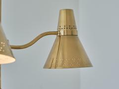  AB E Hansson Co AB E Hansson Height Adjustable Three Arm Pendant Light in Brass Sweden 1950s - 3286717