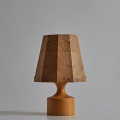 AB Ellysett Pair of 1960s Wood Table Lamps Attributed to Hans Agne Jakobsson for AB Ellysett - 3425616