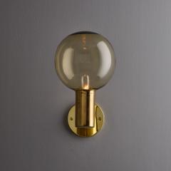  AB Markaryd 1960s Hans Agne Jakobsson V149 Glass Brass Wall Lamp for Markaryd - 4282880