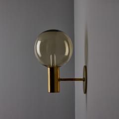  AB Markaryd 1960s Hans Agne Jakobsson V149 Glass Brass Wall Lamp for Markaryd - 4592162