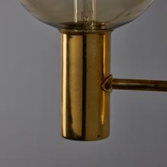  AB Markaryd 1960s Hans Agne Jakobsson V149 Glass Brass Wall Lamp for Markaryd - 4592167