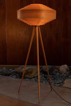  AB Markaryd 1960s Hans Agne Jakobsson Wood Tripod Floor Lamp for AB Ellysett - 1201745