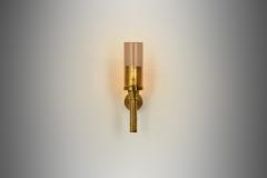  AB Markaryd Hans Agne Jakobsson Brass Wall Lamp for AB Markaryd Sweden ca 1960s - 4242337