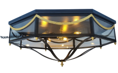  ADG Lighting Black gold octagon Flush - 4723036