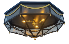  ADG Lighting Black gold octagon Flush - 4723037