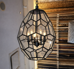  ADG Lighting Elongated Faceted Pendant Henzlik - 4712838
