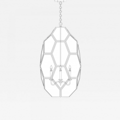  ADG Lighting Elongated Faceted Pendant Henzlik - 4712839