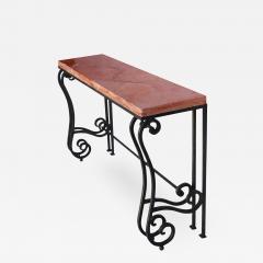  ADG Lighting Transitional Console Stone Top Iron Console - 2112441